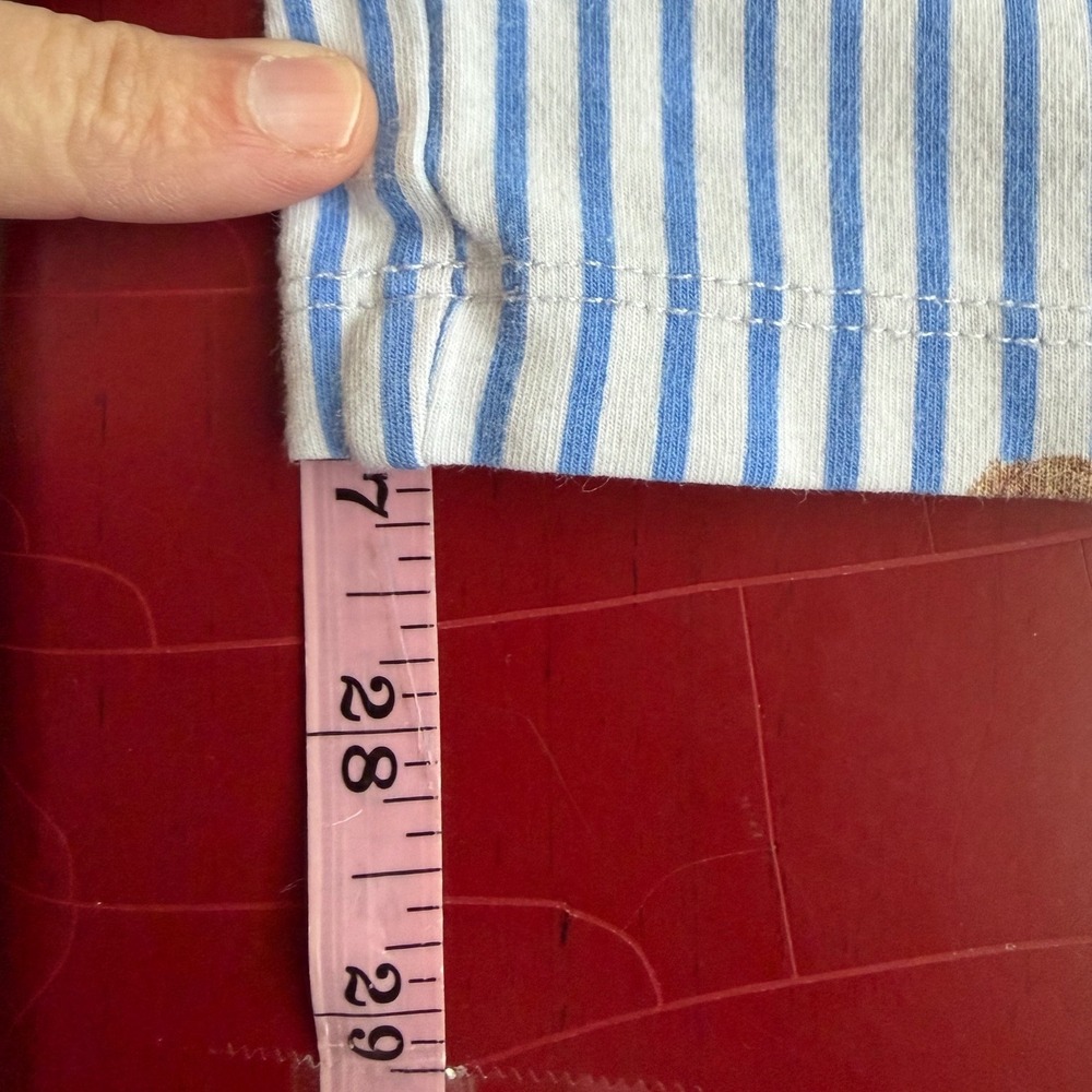 Ralph Lauren Polo Bear Pajama Pants Womens Sz L Blue Stripe Lounge Sleep Preppy - Picture 10 of 13
